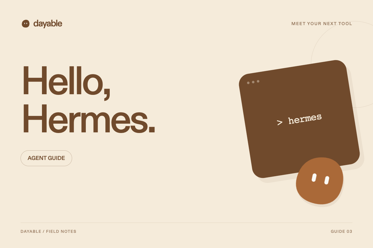Hermes Agent 설치부터 내 업데이트 노트 자동화까지 DAYABLE 편집 표지